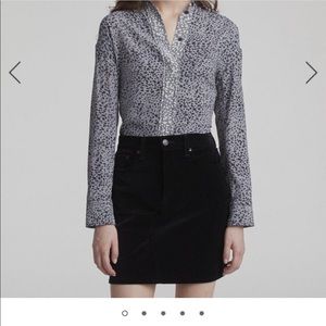 Rag and bone velour black skirt